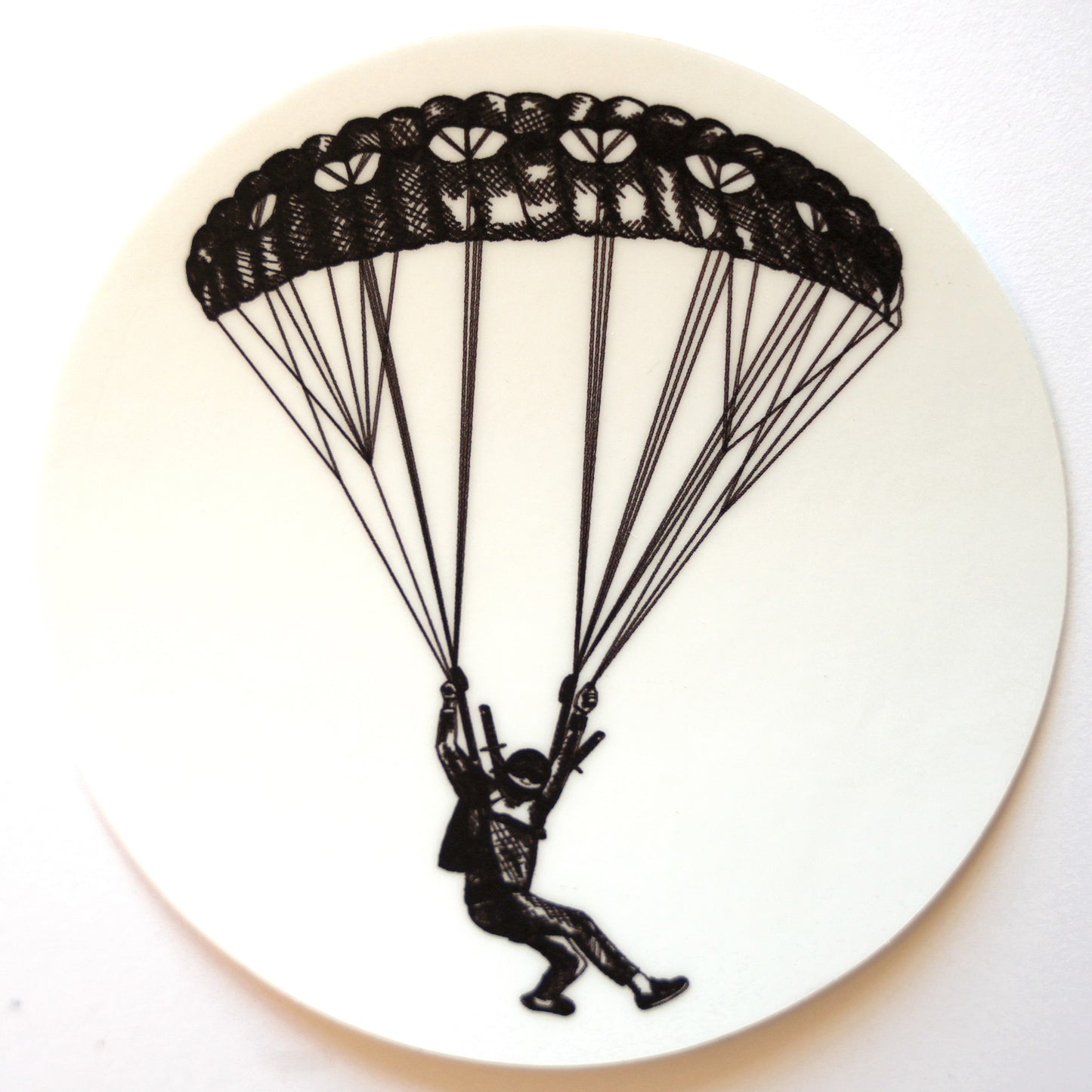 Swoop Ninja Sticker - White - 3"