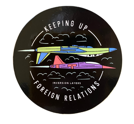 Keeping Up Foreign Relations Sticker - Green