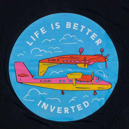 Life is Better Inverted - Black Tee